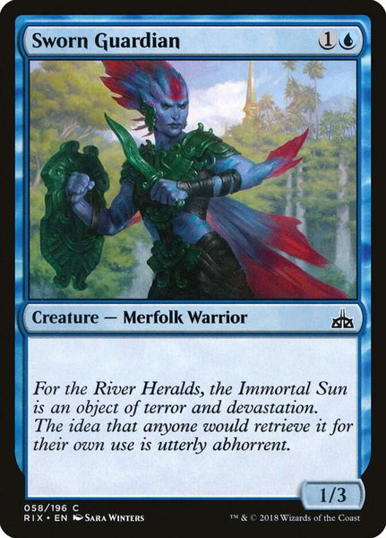 Sworn Guardian - Rivals of Ixalan Magic: The Gathering trading card
