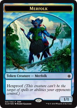 Merfolk // Treasure Double-Sided Token - FNM Promos Magic: The Gathering trading card