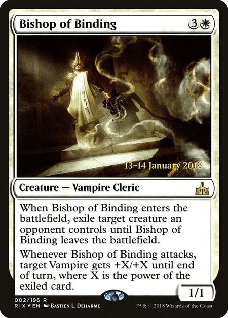 Bishop of Binding - Prerelease Cards Magic: The Gathering trading card