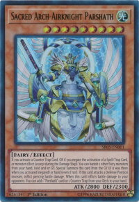 Sacred Arch-Airknight Parshath - Structure Deck: Wave of Light (SDWL) #SR05-EN001 - Ultra Rare YuGiOh Trading Card