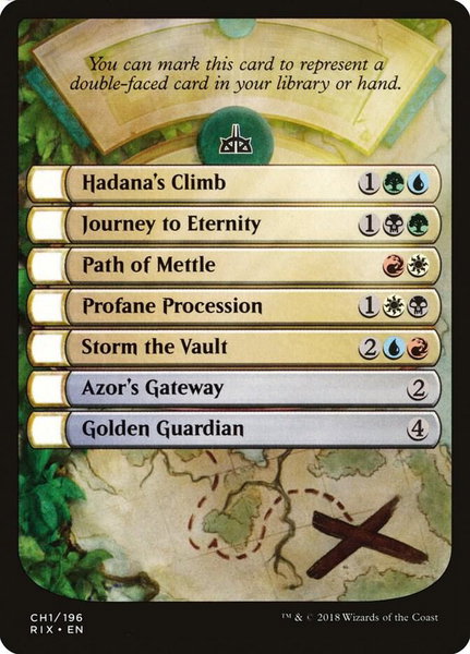 Checklist Card - Rivals of Ixalan - Rivals of Ixalan Magic: The Gathering trading card