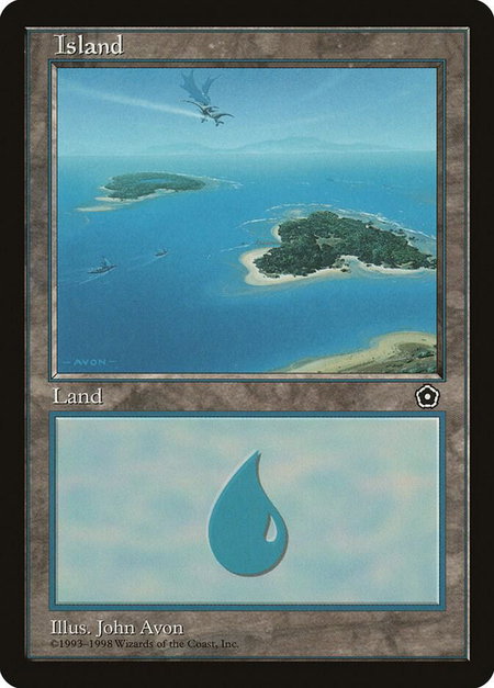 Island (154) - Portal Second Age Magic: The Gathering trading card