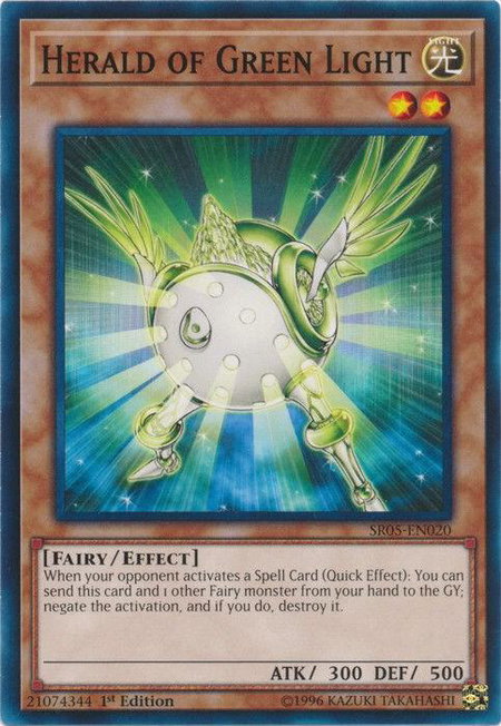 Herald of Green Light trading card from Structure Deck: Wave of Light Herald of Green Light - Structure Deck: Wave of Light YuGiOh trading card