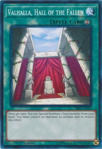 Valhalla, Hall of the Fallen - Structure Deck: Wave of Light (SDWL) #SR05-EN029 - Common / Short Print YuGiOh Trading Card