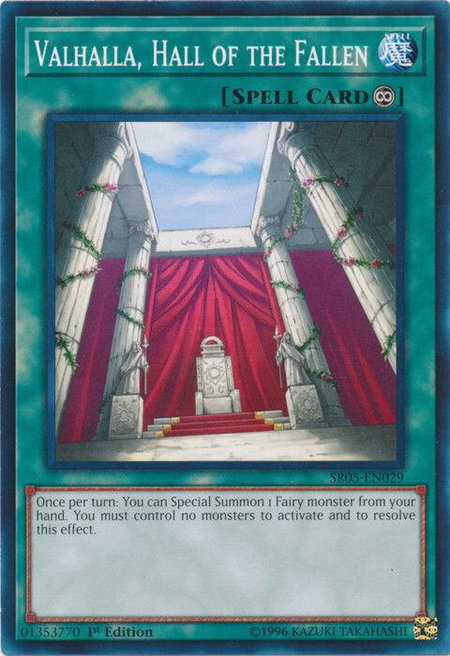 Valhalla, Hall of the Fallen - Structure Deck: Wave of Light YuGiOh trading card