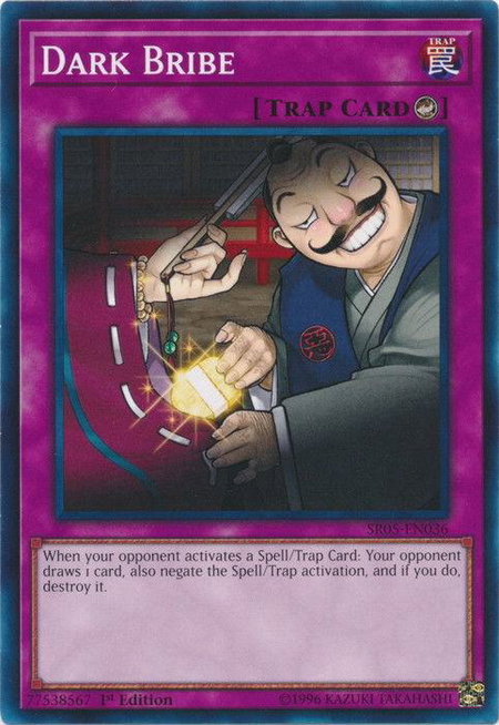 Dark Bribe trading card from Structure Deck: Wave of Light Dark Bribe - Structure Deck: Wave of Light YuGiOh trading card