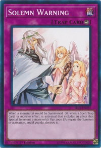 Solemn Warning - Structure Deck: Wave of Light (SDWL) #SR05-EN037 - Common / Short Print YuGiOh Trading Card