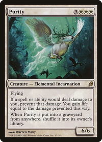 Purity - Lorwyn (LRW) #37 - Rare Magic: The Gathering Trading Card