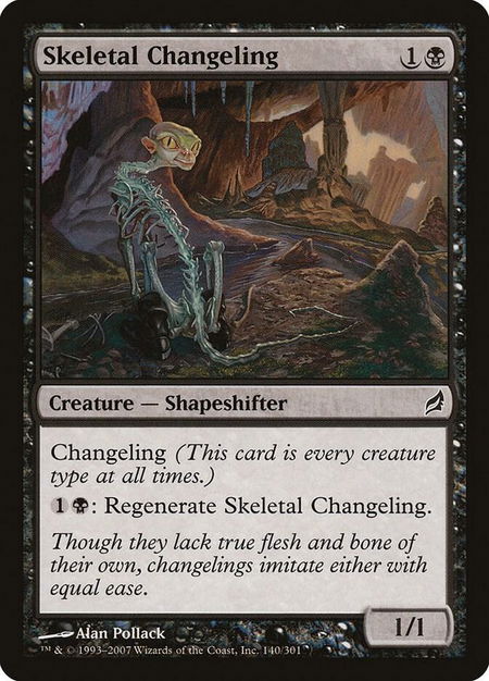 Skeletal Changeling - Lorwyn Magic: The Gathering trading card