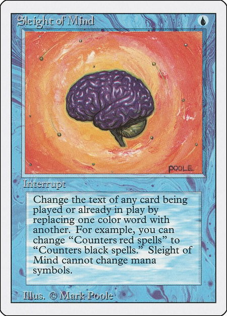 Sleight of Mind - Revised Edition Magic: The Gathering trading card