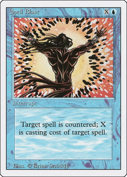 Spell Blast trading card from Revised Edition Spell Blast - Revised Edition Magic: The Gathering trading card