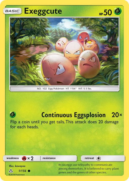 Exeggcute - SM - Ultra Prism Pokémon trading card