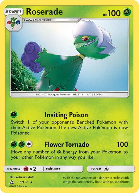 Roserade - SM - Ultra Prism Pokémon trading card