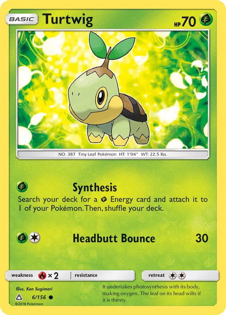 Turtwig (6) - SM - Ultra Prism Pokémon trading card