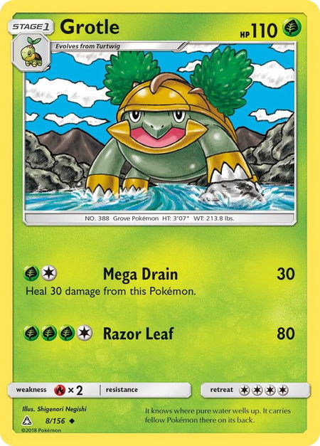 Grotle - SM - Ultra Prism Pokémon trading card