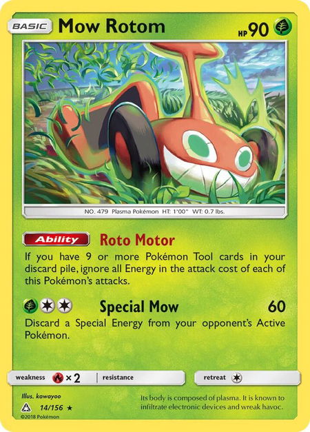 Mow Rotom - SM - Ultra Prism Pokémon trading card