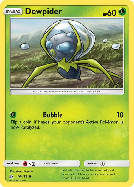 Dewpider - SM - Ultra Prism Pokémon trading card