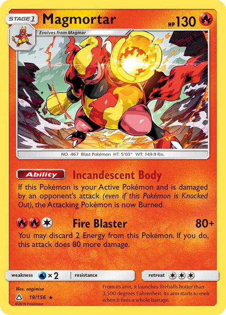 Magmortar - SM - Ultra Prism Pokémon trading card