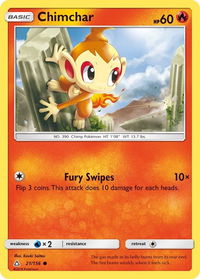 Chimchar (21) - SM - Ultra Prism (SM05) #21/156 - Common Pokémon Trading Card