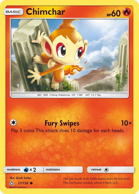 Chimchar (21) - SM - Ultra Prism Pokémon trading card