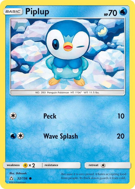 Piplup (32) - SM - Ultra Prism Pokémon trading card