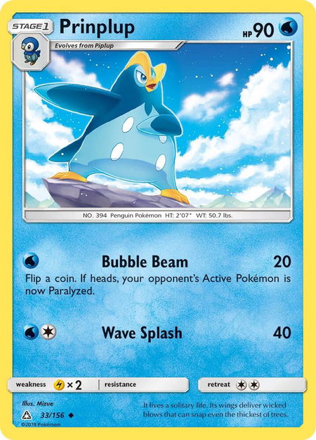 Prinplup - SM - Ultra Prism Pokémon trading card