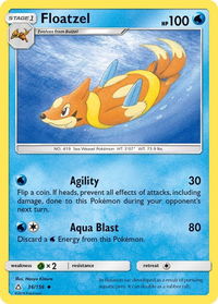 Floatzel - SM - Ultra Prism (SM05) #36/156 - Uncommon Pokémon Trading Card