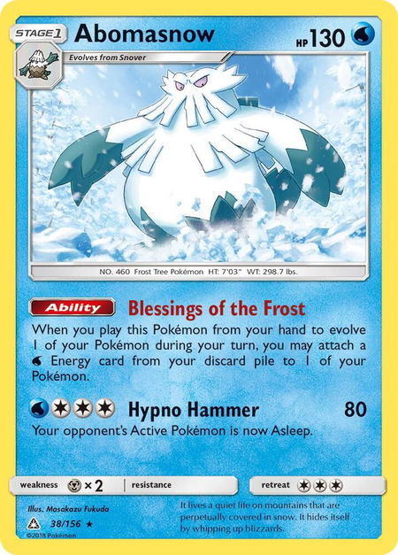 Abomasnow - SM - Ultra Prism Pokémon trading card