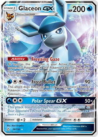 Glaceon GX - SM - Ultra Prism (SM05) #39/156 - Ultra Rare Pokémon Trading Card