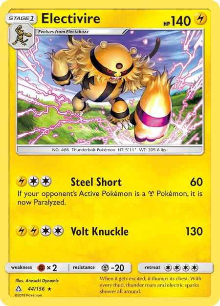 Electivire - SM - Ultra Prism Pokémon trading card