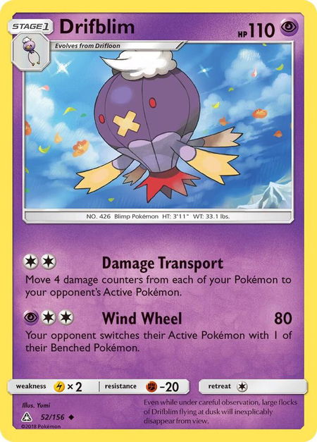 Drifblim - SM - Ultra Prism Pokémon trading card