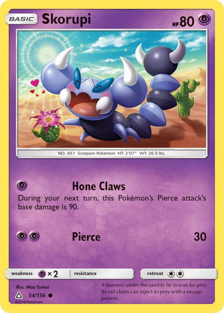 Skorupi - SM - Ultra Prism Pokémon trading card