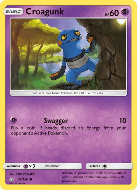Croagunk - SM - Ultra Prism Pokémon trading card