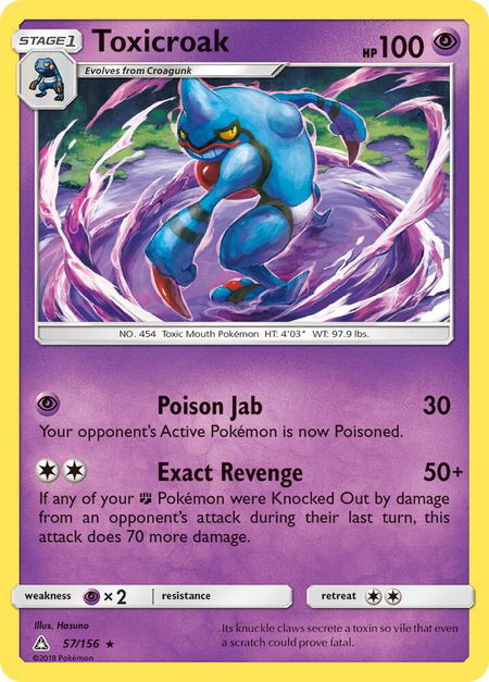 Toxicroak - SM - Ultra Prism Pokémon trading card