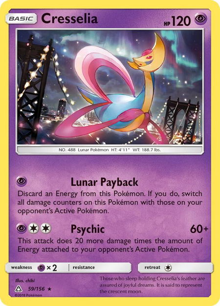 Cresselia - SM - Ultra Prism Pokémon trading card