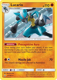 Lucario - SM - Ultra Prism (SM05) #67/156 - Holo Rare Pokémon Trading Card
