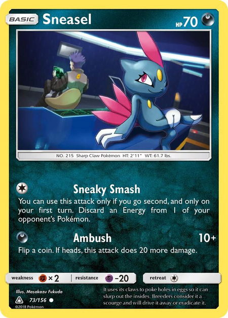 Sneasel - SM - Ultra Prism Pokémon trading card