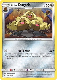 Alolan Dugtrio - SM - Ultra Prism (SM05) #79/156 - Uncommon Pokémon Trading Card