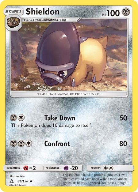 Shieldon - SM - Ultra Prism Pokémon trading card