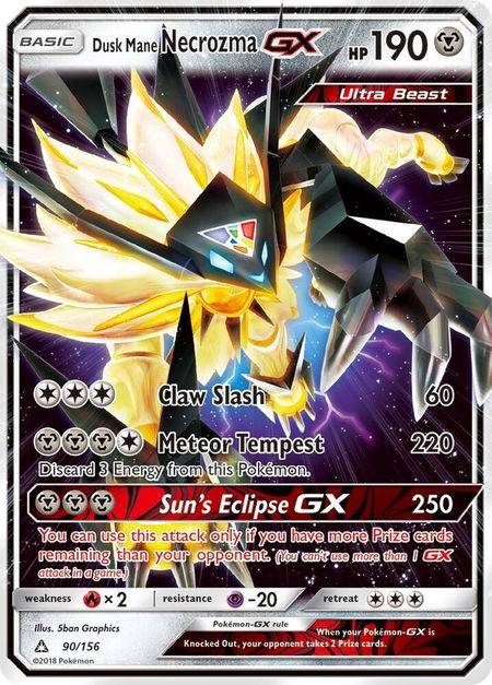 Dusk Mane Necrozma GX - SM - Ultra Prism Pokémon trading card