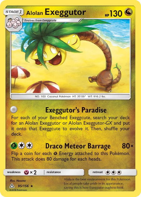 Alolan Exeggutor - SM - Ultra Prism Pokémon trading card