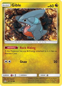 Gible (97) - SM - Ultra Prism (SM05) #97/156 - Common Pokémon Trading Card