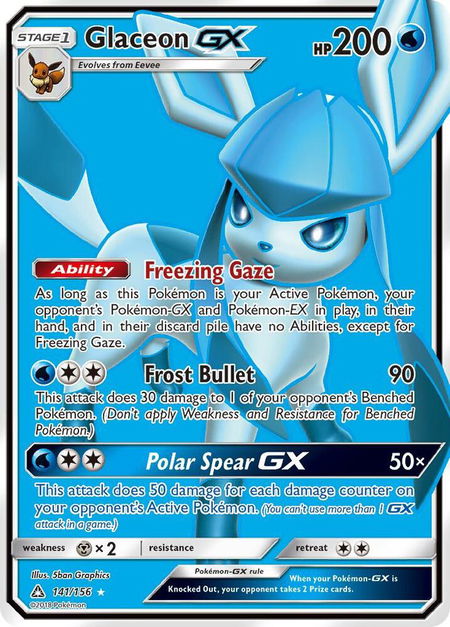 Glaceon GX (Full Art) - SM - Ultra Prism Pokémon trading card