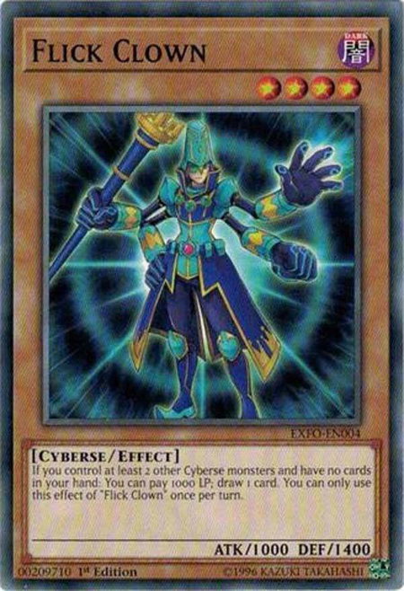 Flick Clown trading card from Extreme Force Flick Clown - Extreme Force YuGiOh trading card
