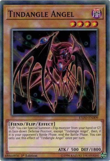 Tindangle Angel trading card from Extreme Force Tindangle Angel - Extreme Force YuGiOh trading card
