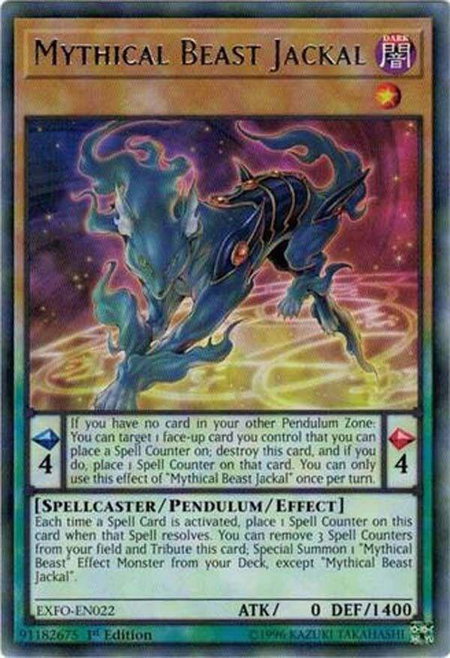 Mythical Beast Jackal - Extreme Force YuGiOh trading card