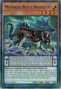 Mythical Beast Bashilisk - Extreme Force (EXFO) #EXFO-EN025 - Rare YuGiOh Trading Card