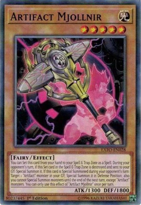 Artifact Mjollnir trading card from Extreme Force Artifact Mjollnir - Extreme Force YuGiOh trading card
