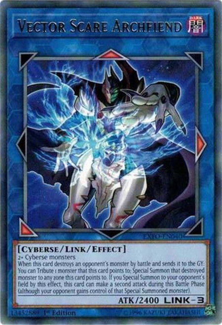 Vector Scare Archfiend trading card from Extreme Force Vector Scare Archfiend - Extreme Force YuGiOh trading card
