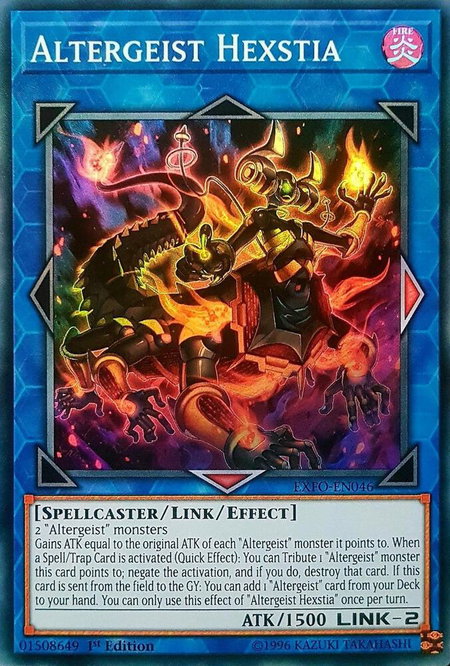 Altergeist Hexstia trading card from Extreme Force Altergeist Hexstia - Extreme Force YuGiOh trading card
